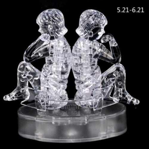(Gemini) Blocks Constellation 3D Crystal Puzzles With LED Lights 41 PCS