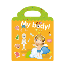 (yellow) DIY Scene Sticker Eco Friendly Children Activity Sticker Book Handmade Puzzle Toys Kids Gift Scene Sticker for kids