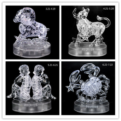 (Gemini) Blocks Constellation 3D Crystal Puzzles With LED Lights 41 PCS 1