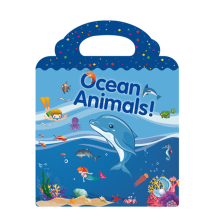 (blue) DIY Scene Sticker Eco Friendly Children Activity Sticker Book Handmade Puzzle Toys Kids Gift Scene Sticker for kids