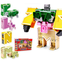 (B) DIY Puzzle Educational Toys English Letter Transformation Alphabet Dinosaur Robot Animal Kids Toy Gift For Children