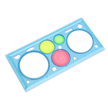 (Blue) 1 Pc Multi-functional Puzzle Ruler Set Spirograph Geometric Painting Template Ruler Drafting Tools Students Drawing Toys Art Tools