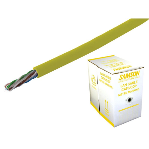 Samson 305m Samson CAT6 Copper LSZH YELLOW Internal Network Cable HDBaseT Certified 2