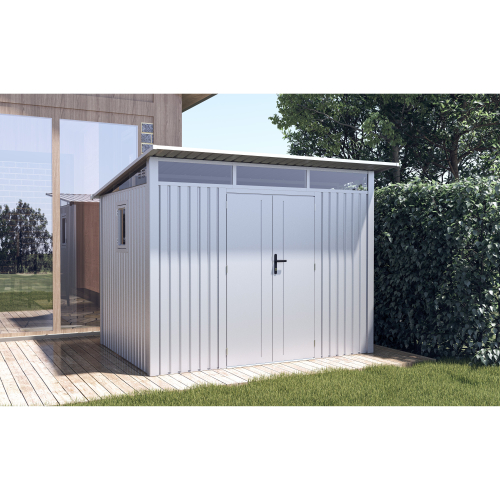 BillyOh BillyOh Centro II Pent Aluminium Metal Shed 9x8 White