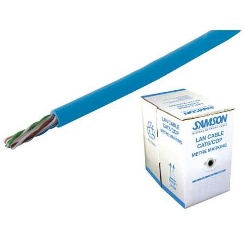 Samson 305m Samson CAT6 Pure Copper LSZH BLUE Internal Network Cable HDBaseT Certified 1