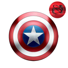 America Captain Shield Metal 47cm, Captain Shield With Braces, Adult America Cosplay Props, Wall Decoration