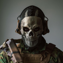 Mwii Skull Face Mask Cod Cosplay Ghost Airsoft Tactical Headwear Motorcycle Full