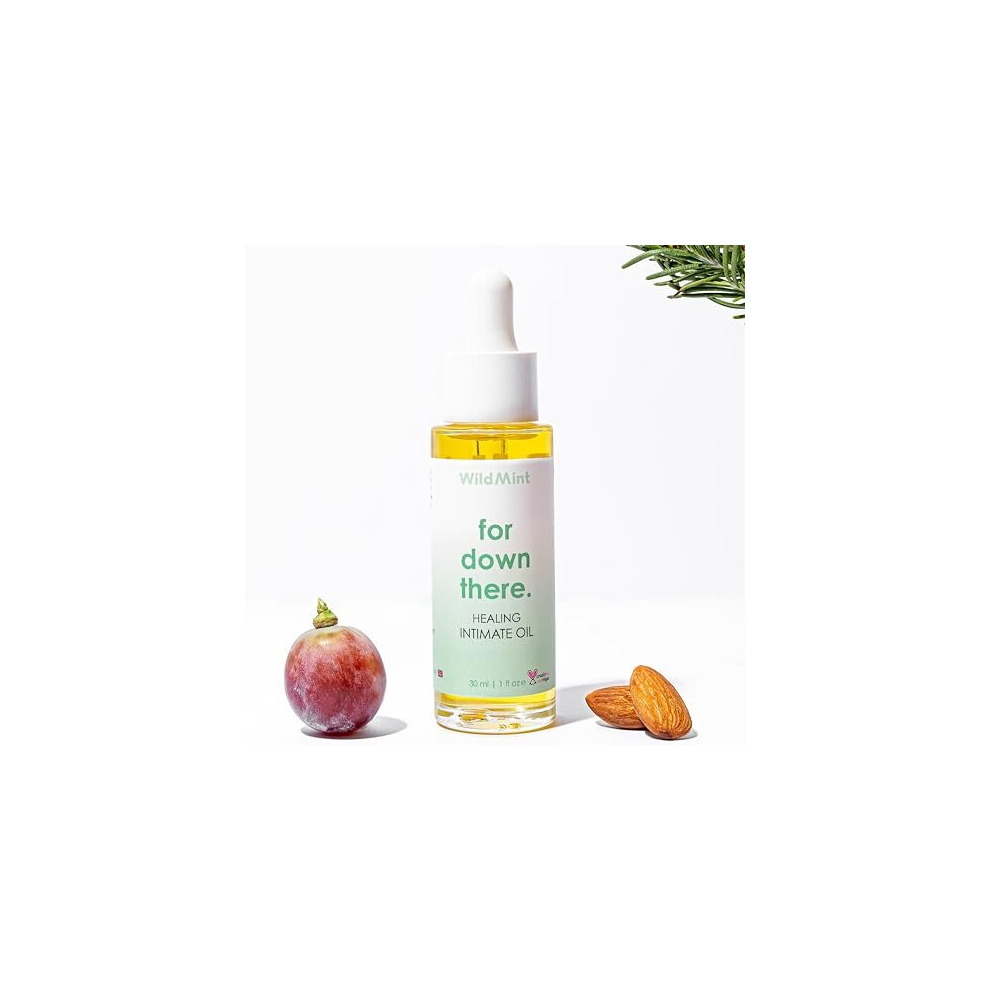 Wildmint Healing Intimate Oil For Down There | Ingrown Hairs, Razor Bumps After Shaving Bikini Line | Natural Feminine Itch