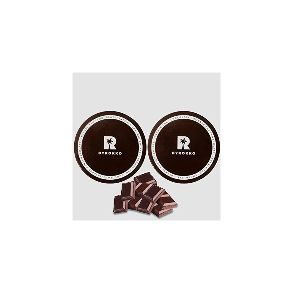 2 TUBS BYROKKO Original SHINE BROWN Chocolate Tanning Cream x 200ml EACH, for Sunbed and Outdoor Sun