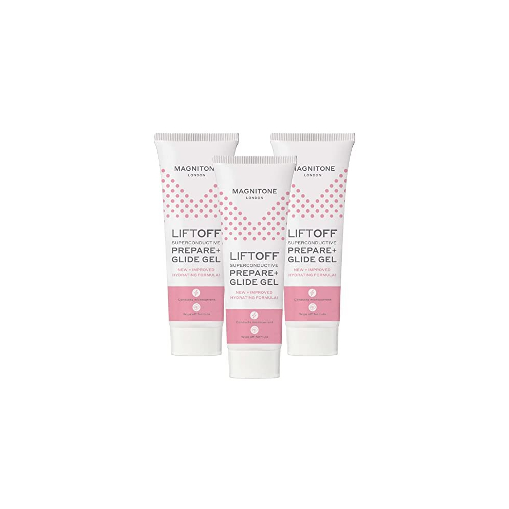 LiftOff Superconductive Prepare + Glide Gel for Microcurrent Facial Toning & Radiofrequency Devices, Hydrating Wipe Off