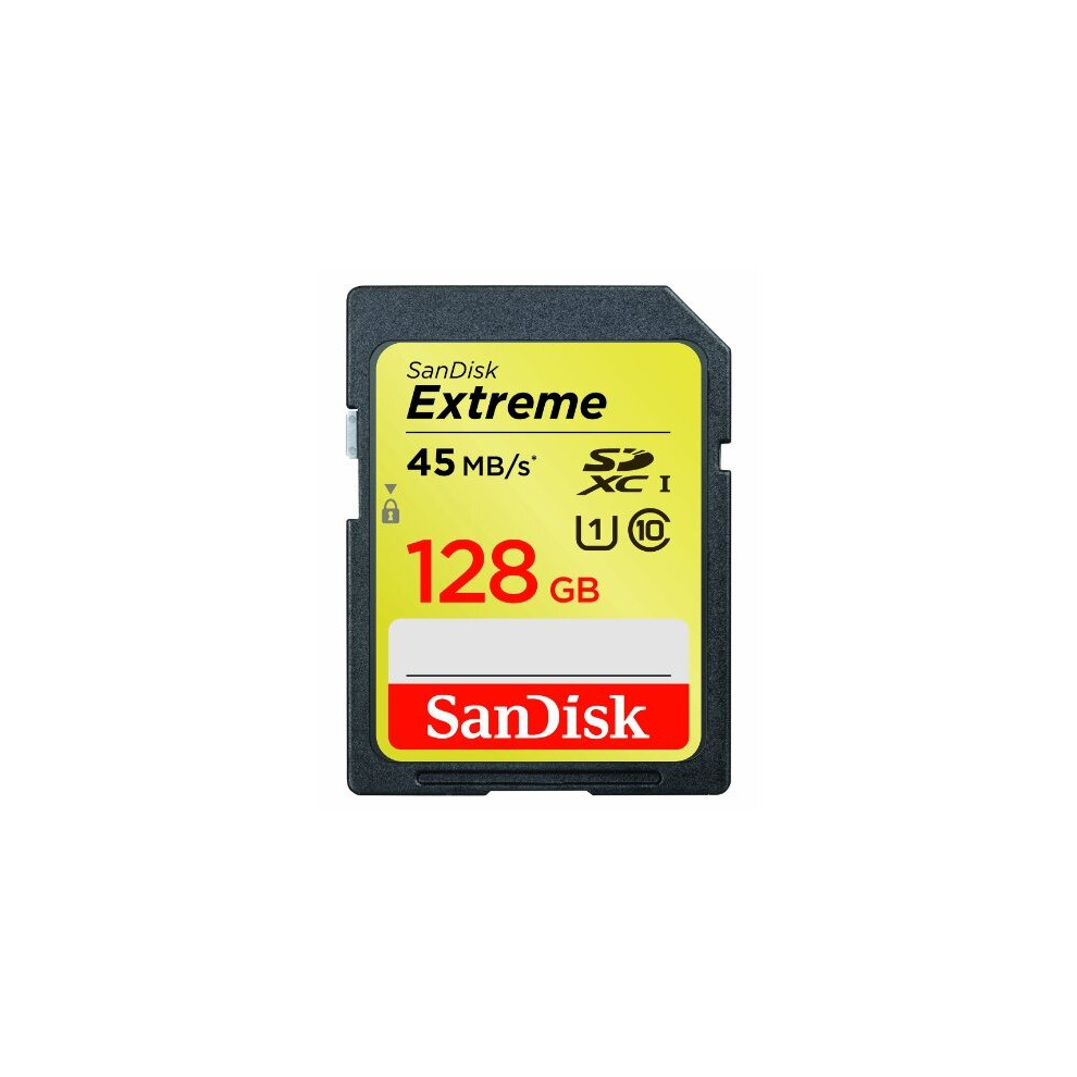 SDSDX-128G-X46 Extreme SDXC UHS-I Class 10 Memory Card up to 45MB/s read - 128 GB