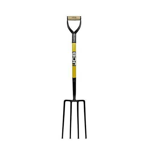 JCB JCB JCBCF01 Professional Solid Forged Contractors Fork - Heavy-Duty 4-Prong Garden & Site Fork 1