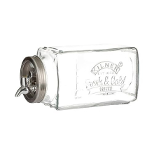 Kilner 3 Litre Glass Fridge Drinks Dispenser with Tap | Keeps Drinks Cold, Ideal for Juices & Flavoured Water (0025.071)