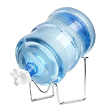 Water Dispenser Stand 2-5 Gallon Water Jug Holder Metal Plated Cradle Set with Water Dispenser Valve, Dustproof Plug,