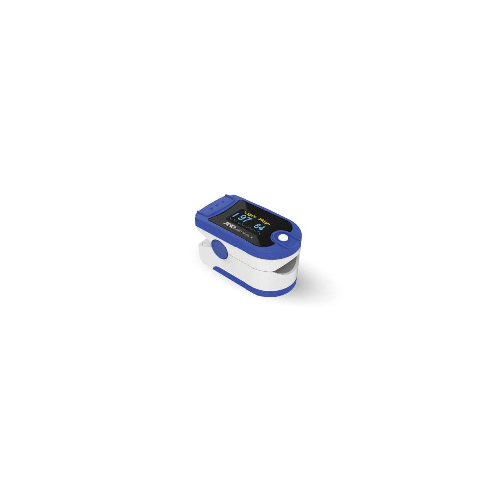 A&D Medical Up-200 Pulse Oximeter - Ce Approved Blood Oxygen Monitor - Finger Oxygen Saturation Monitor/Sats Monitor Spo2 For Adults