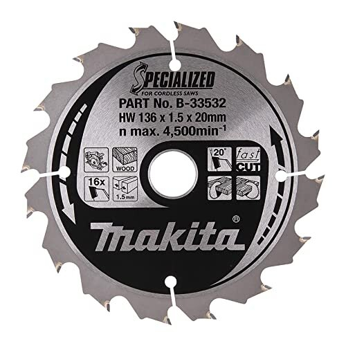 Makita B-33532 Specialized Blade for Cordless Saws 136x20x16T