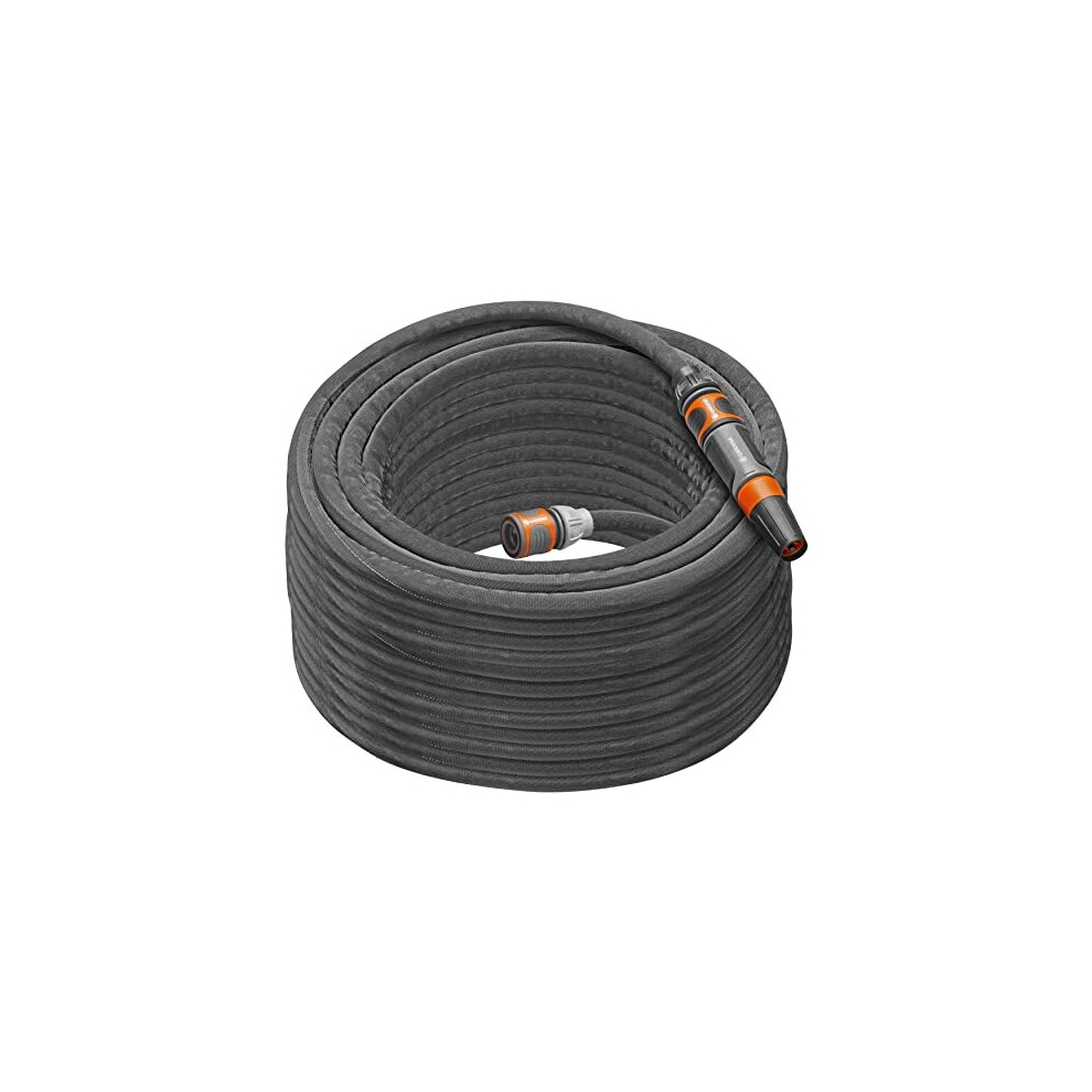 Liano Life Textile Hose 1/2 inch, 30m: Highly flexible textile garden hose, with PVC inner tube, no kinking,