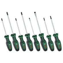 Screwdriver Set 8-Piece (8X High-Performance Screwdrivers for DIY; S2 Steel; Softgrip; Magnetic Tip)