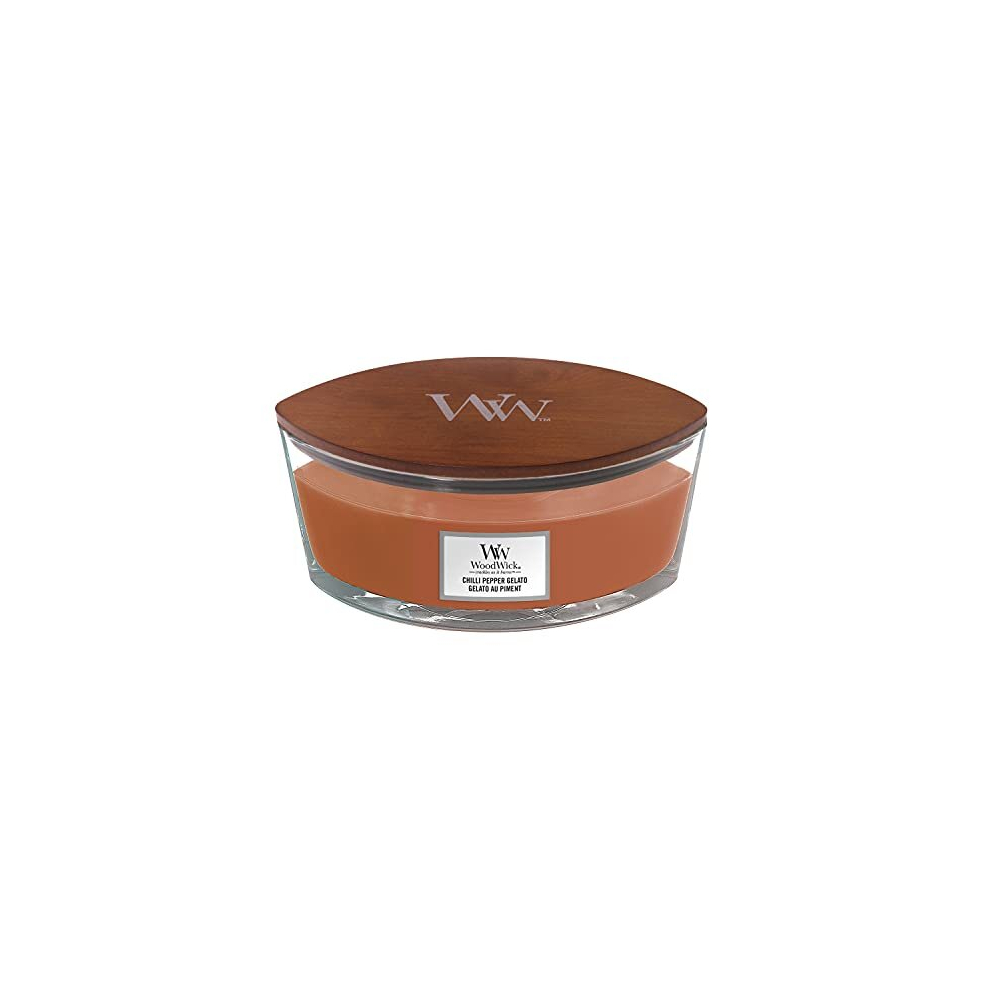 Woodwick Ellipse Scented Candle with Crackling Wick | Chilli Pepper Gelato | Up to 50 Hours Burn Time 1681472E