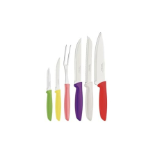 Plenus Kitchen Knives Set of 6 with Paring, Bread, Chef and Steak Sharp Knife Plus Carving Fork, Vegetable Chopper,