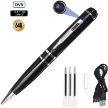 Hidden Spy Camera Mini Pen Recorder 1080P FHD Video Audio To Internal 64GB Memory