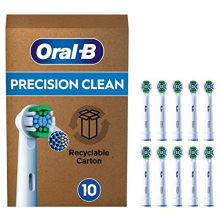Pro Precision Clean Electric Toothbrush Head, X-Shape And Angled Bristles for Deeper Plaque Removal, Pack of 10