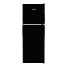 Willow 138L Black Top Mount Fridge Freezer with Adjustable Thermostat