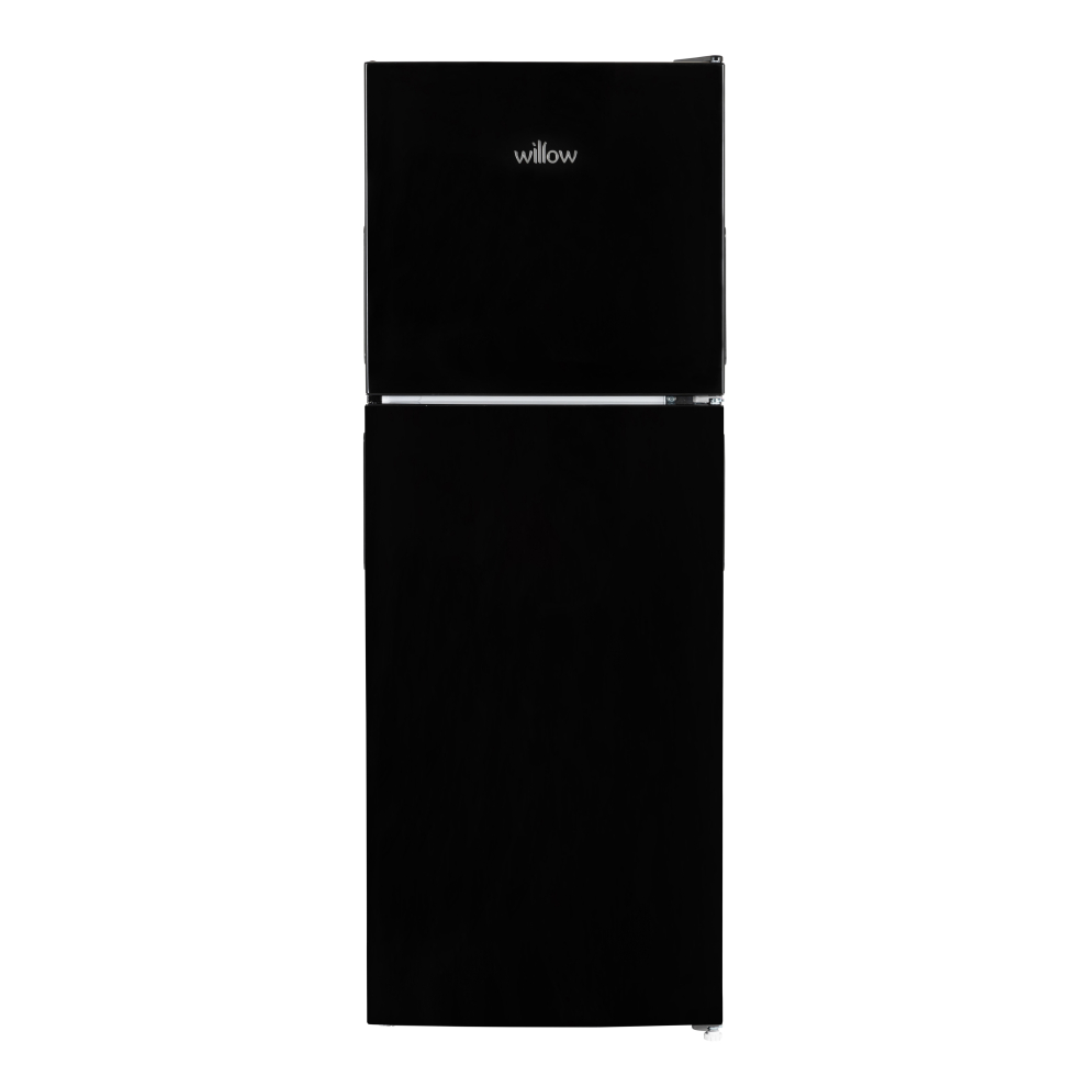 Willow 138L Black Top Mount Fridge Freezer with Adjustable Thermostat