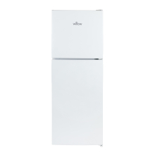 Willow WTM138W Top Mount Fridge Freezer - 138L White, Mark-Proof Finish, Reversible Doors, Interior LED