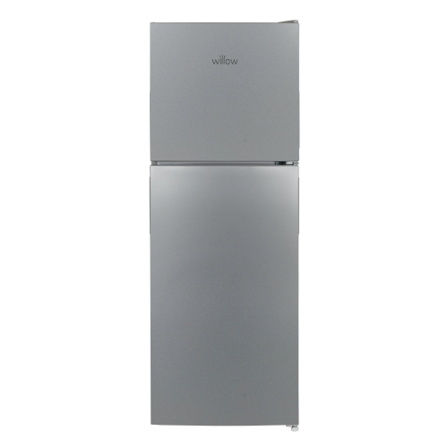Willow Appliances Willow 138L Silver Top Mount Fridge Freezer with Adjustable Thermostat