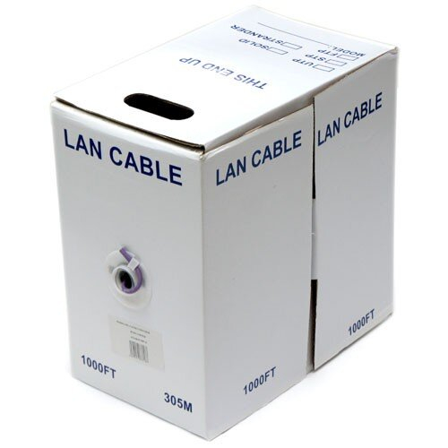 Samson 305m Samson CAT5E Copper LSZH PURPLE Internal Network Cable HDBaseT Certified 2