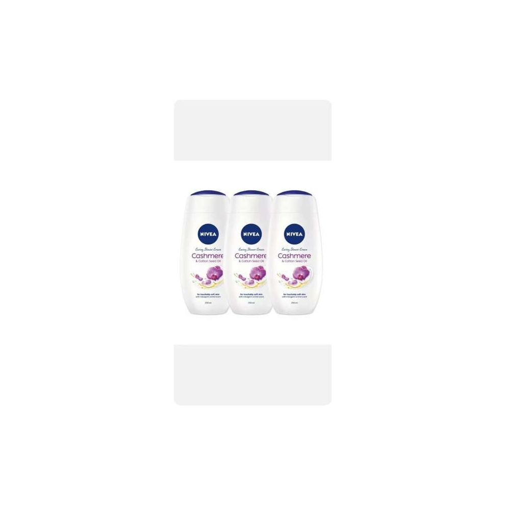 Nivea Shower Cashmere & Cotton 250ml (Pack of 3)