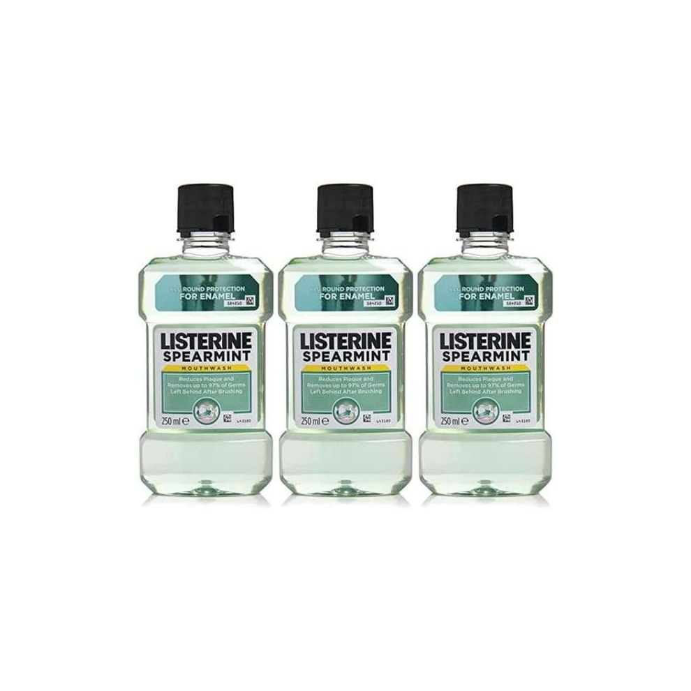 Listerine Spearmint Mouthwash 250ml (Pack of 3)