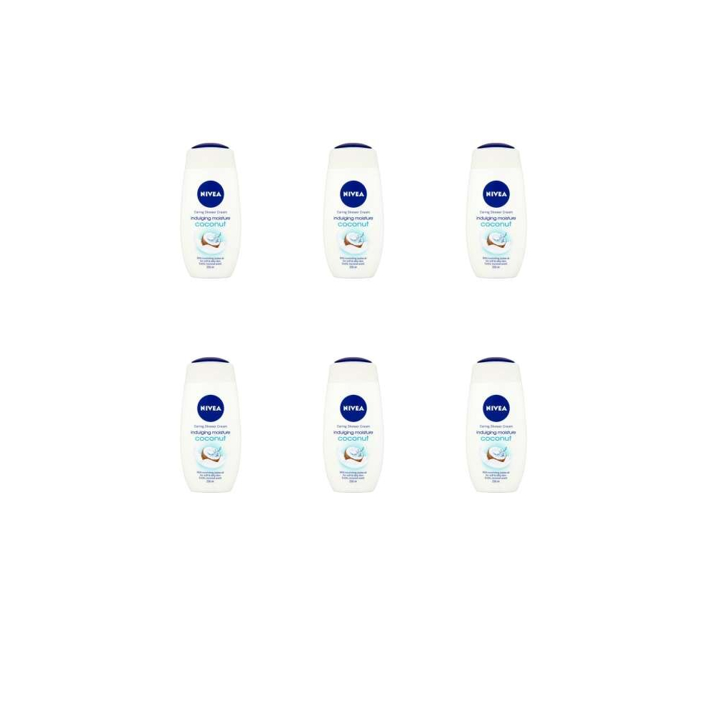 Nivea Shower Coconut Cream, 250ml (Pack of 6)