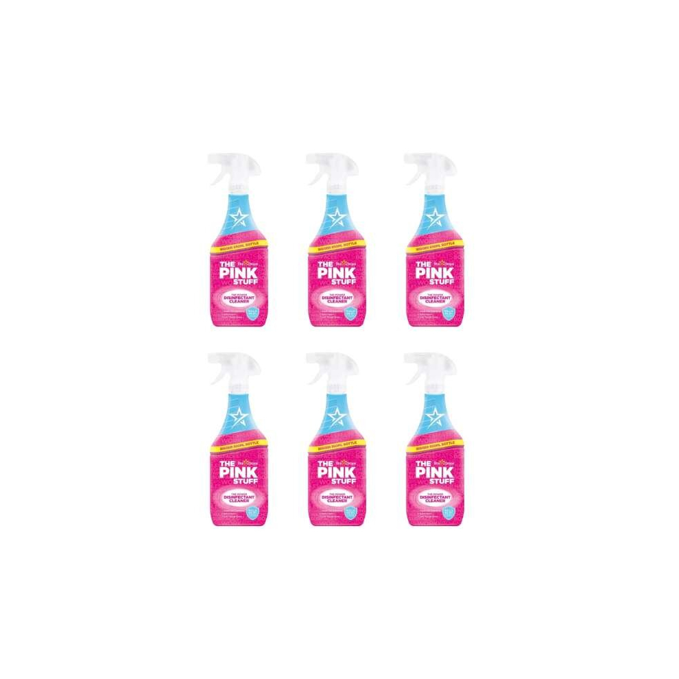 The Pink Stuff Power Disinfectant Cleaner Multi Purpose Spray Streak Free 850ml (Pack of 6)