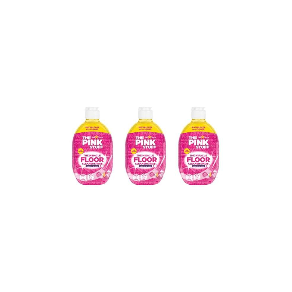 THE PINK STUFF The Miracle Direct to Floor Cleaner Squirt & Mop 750 ml (Pack of 3)
