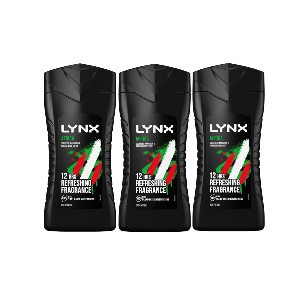 Lynx Africa Shower Gel, 250ml (Pack of 3)