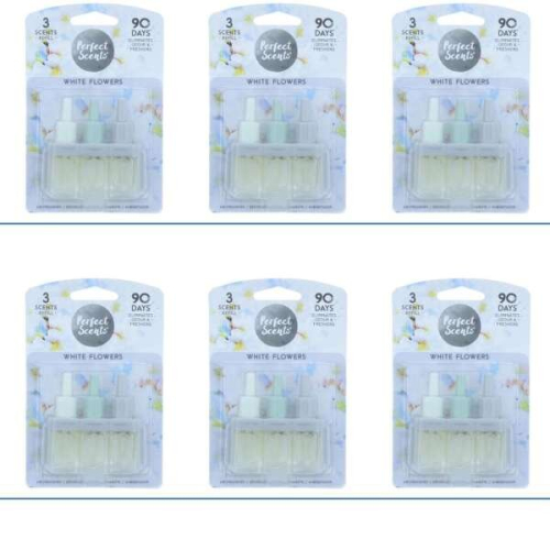 Perfect Scents White Flowers Refill, Compatible with 3volution, 20ml (Pack of 6)