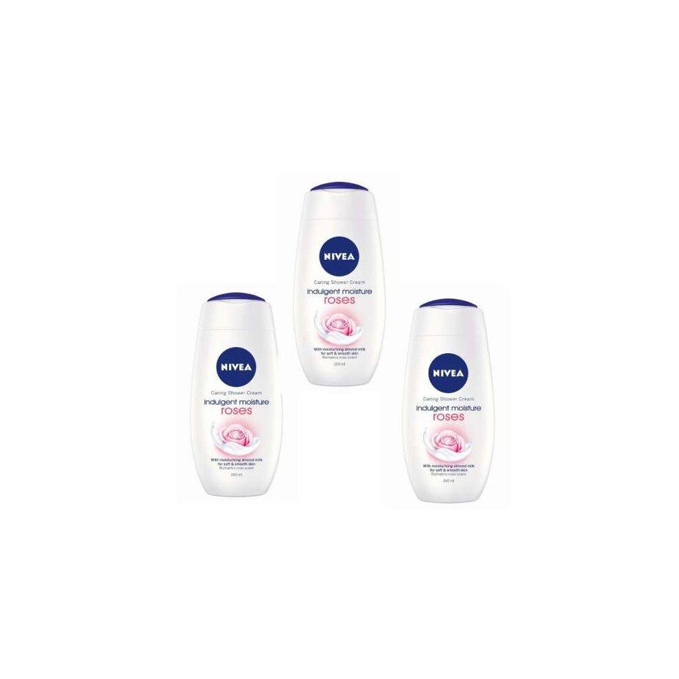Nivea shower indulgent moisture rose 250ml (Pack of 3)
