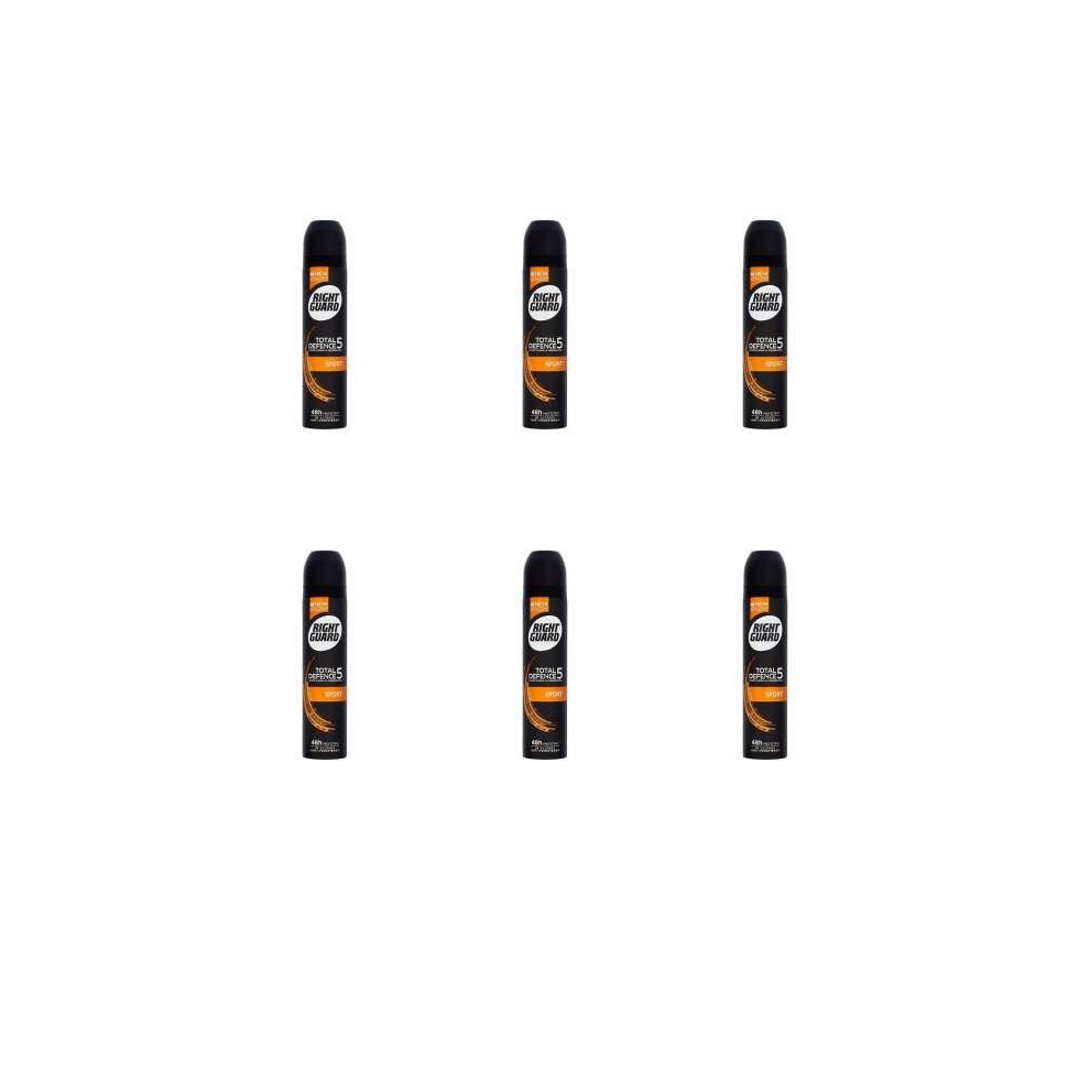 Right Guard Total Defence 5 Sport Anti-Perspirant Deodorant 250 ml (Pack of 6)