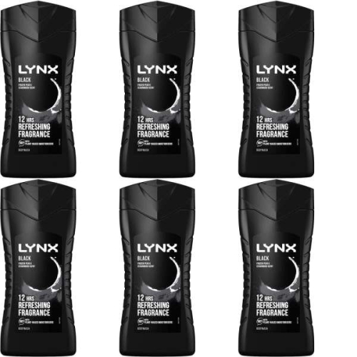 Lynx Black Shower Gel 250ml (Pack of 6) on OnBuy