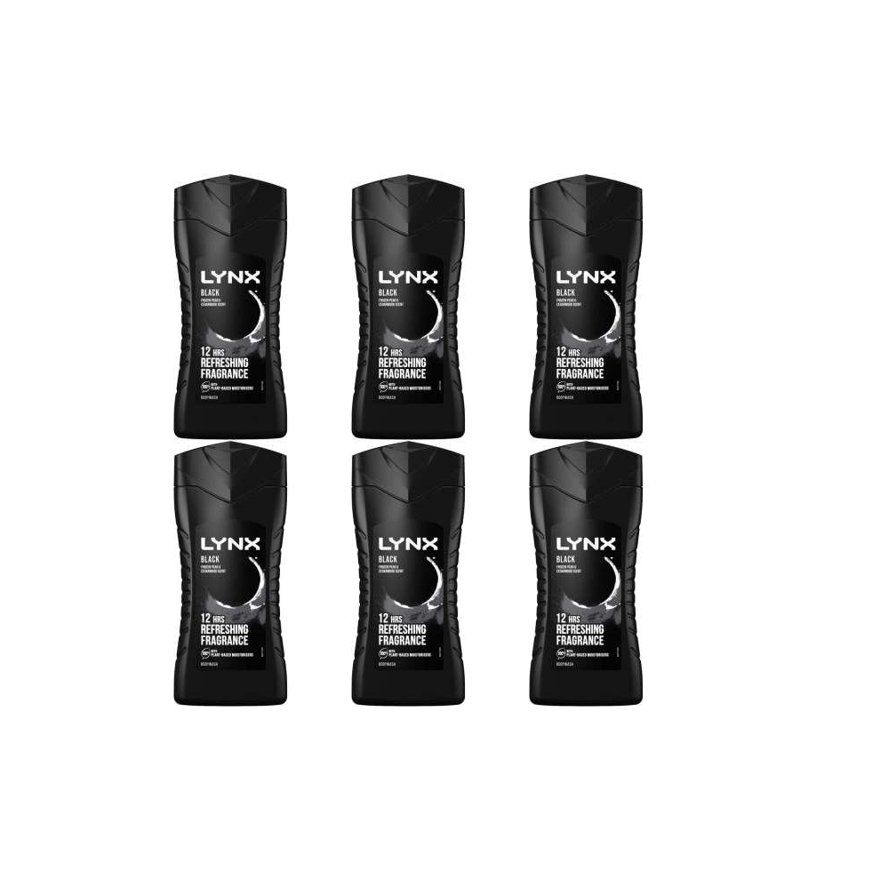 Lynx Black Shower Gel - 250ml (Pack of 6)