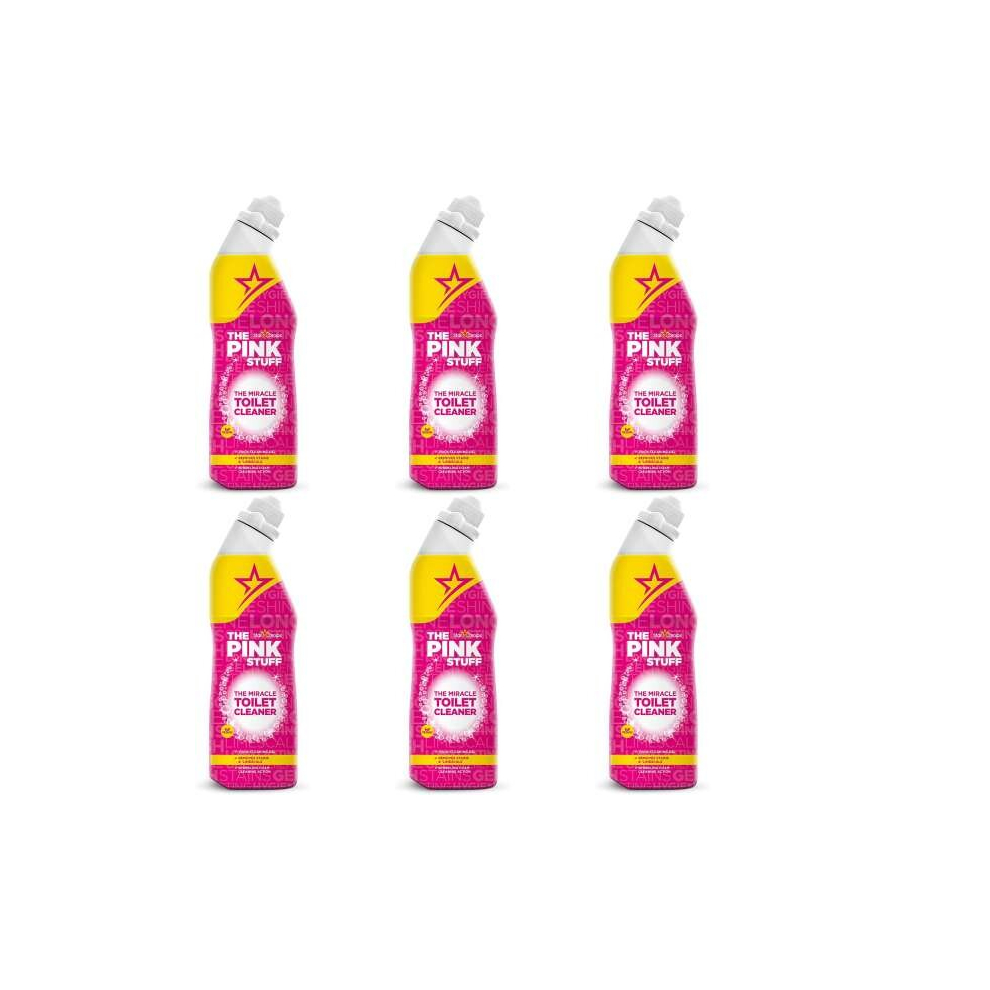 Stardrops, The Pink Stuff Miracle Toilet Cleaner, Pink, 750 ml (Pack of 6)