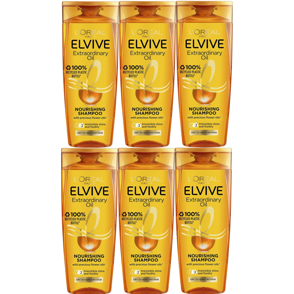 LOreal Elvive Extraordinary Oil Nourishing Shampoo 250ml (Pack of 6)