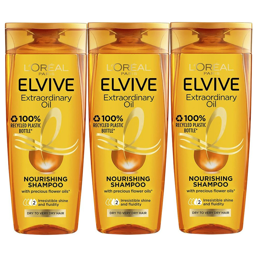 LOreal Elvive Extraordinary Oil Nourishing Shampoo 250ml (Pack of 3)