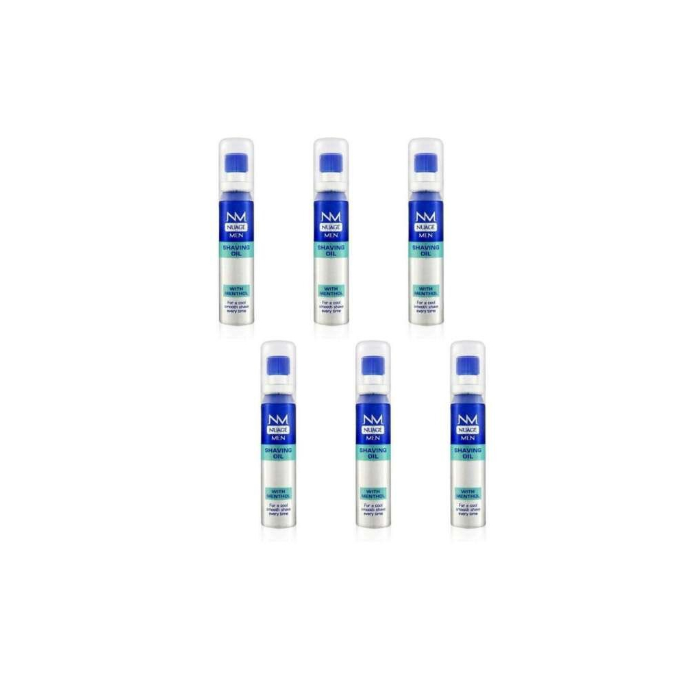 Nuage Men Shaving Oil 20ML With Mentol for a cool smooth Shave Everytime (Pack of 6)