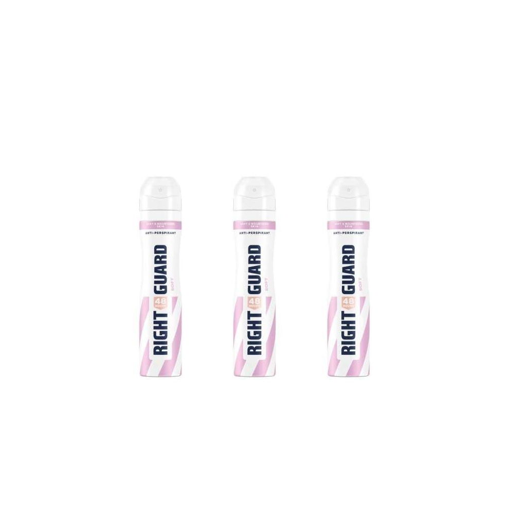 RIGHT GUARD WOMEN TD5 DEO SOFT250ML (Pack of 3)