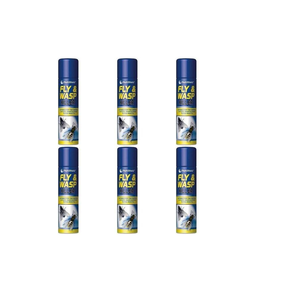 Pestshield Fly & Wasp Kill Aerosol 300ml (Pack of 6)