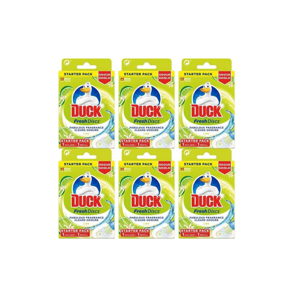 TOILET DUCK 36 ml Fresh Disc Gel Lime (Pack of 6)