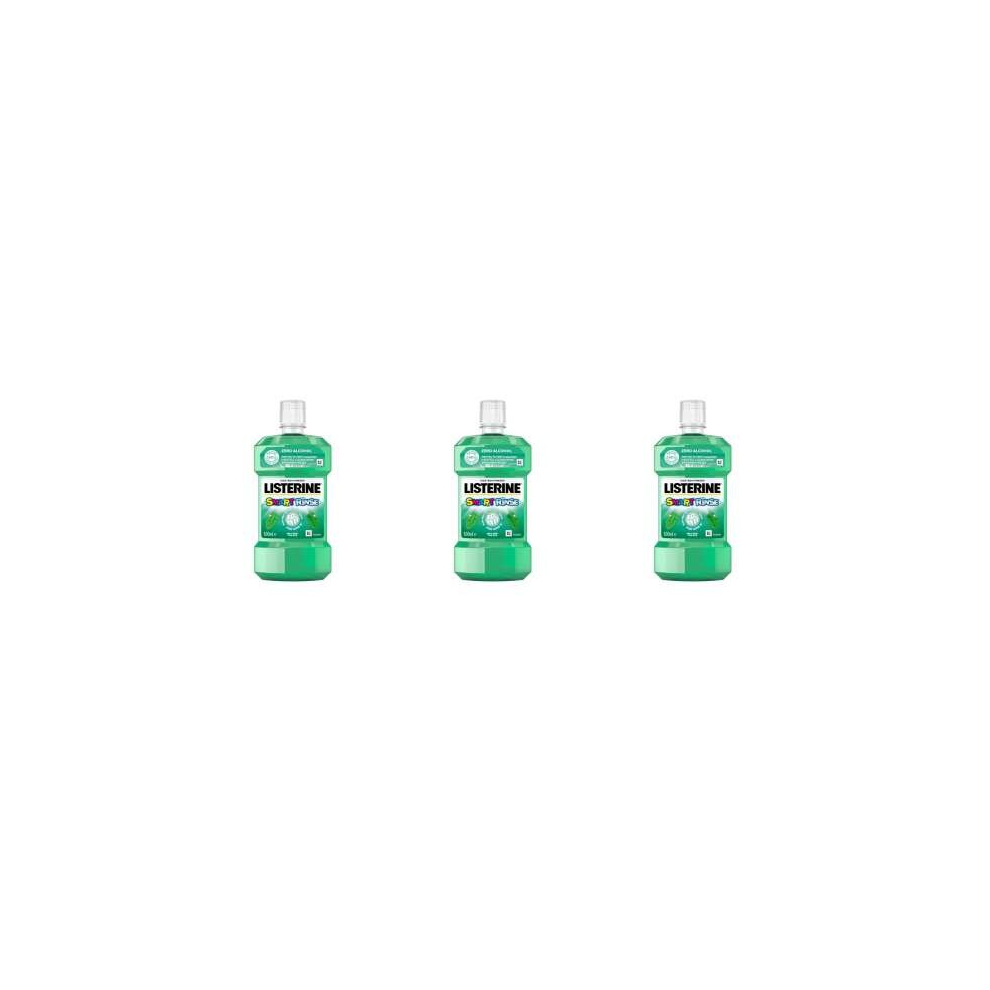 Listerine Smart Rinse For Kids 6+ Mouthwash, Mild Mint 250ml (Pack of 3)